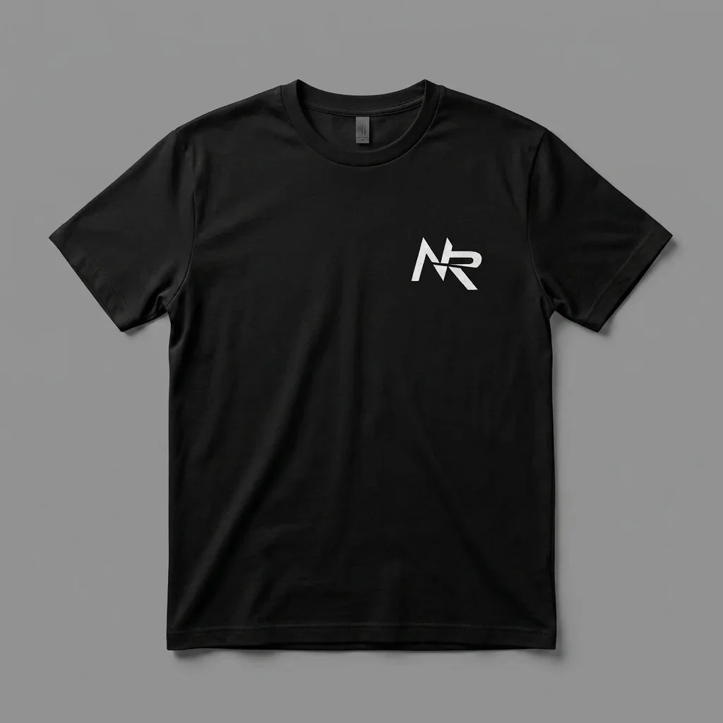 Black NRC Club T-Shirt with the Ninja Run Club NR monogram at the left chest